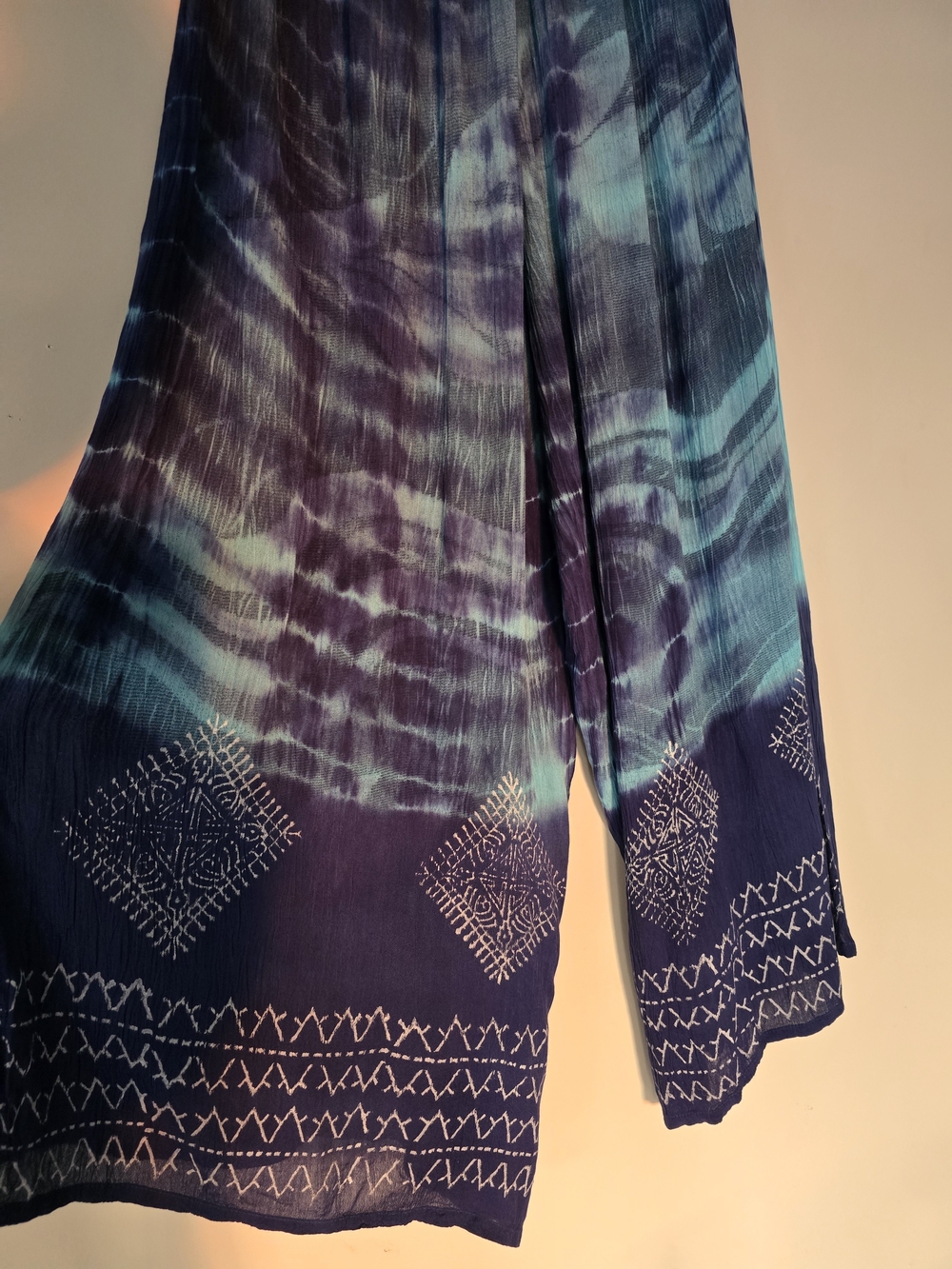 NWT Tie-Dye Wide Leg Pants Palazzo Style Women's Boho Beach Vacation - Picture 7 of 7